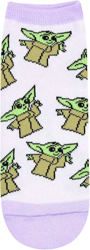 Miniatura 3 de STAR WARS Baby Yoda All Over Toss Patterns - Calcetines tobilleros para mujer (5 unidades)