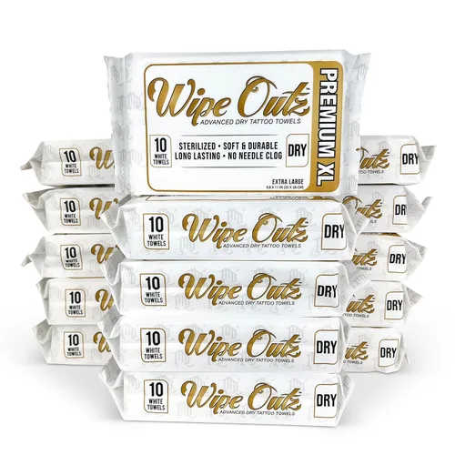 Miniatura 9 de Wipe Outz Toallas de tatuaje extragrandes DRY – Toallitas de tatuaje prémium para durante el tatuaje y el cuidado posterior, cuidado posterior