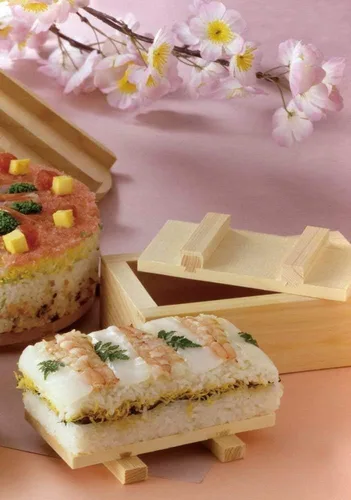 Miniatura 4 de JapanBargain, Molde rectangular de madera para hacer sushi Oshizushi, molde para arroz, 7 x 4 pulgadas, 1 paquete