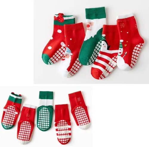 Miniatura 6 de SUITBOY Kids Christmas Socks Toddler Nonslip Grip Christmas Socks Baby Holiday Winter Warm for BoysGirls