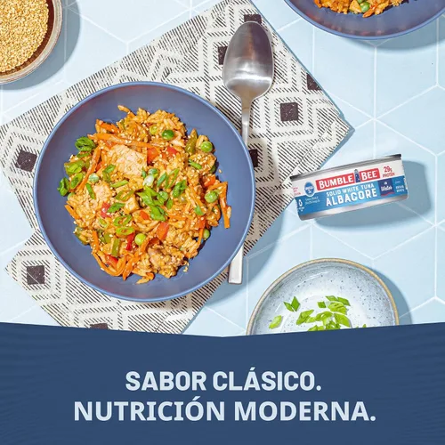 Miniatura 6 de Bumble Bee - Filetes de atún blanco sólido en agua, lata de 142 g (paquete de 4) – Atún capturado de forma salvaje – 29 g de proteína por porción