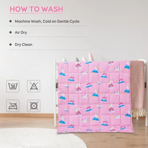 Miniatura 7 de Kivik Manta con peso de 5 libras, transpirable, pequeña y pesada, para dormir y relajarse, para cama, sofá, hogar, escuela, lavable a máquina