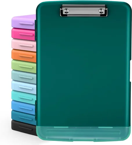 Miniatura 14 de Sooez Portapapeles con almacenamiento, tableros de clip de alta capacidad de 8.5 x 11 pulgadas con almacenamiento, carpeta de portapapeles
