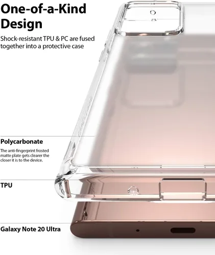 Miniatura 5 de Ringke Fusion - Carcasa para Samsung Galaxy Note 20 Ultra, antihuellas dactilares y textura satinada, transparente mate