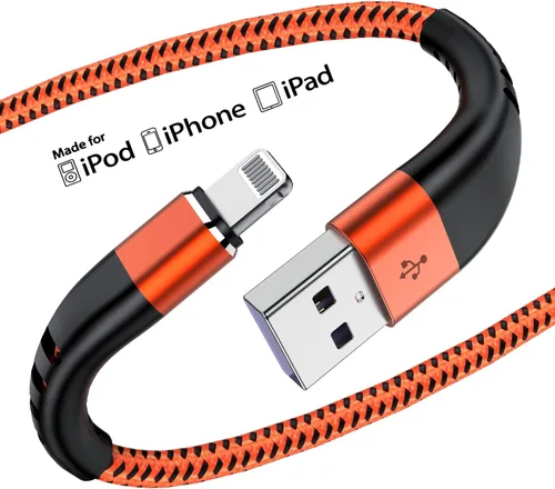 Miniatura 9 de Essri 3 cables de carga cortos de 1 pie para iPhone, con certificación MFi, cables Lightning fuertes de nailon trenzado, carga rápida USB para Azul