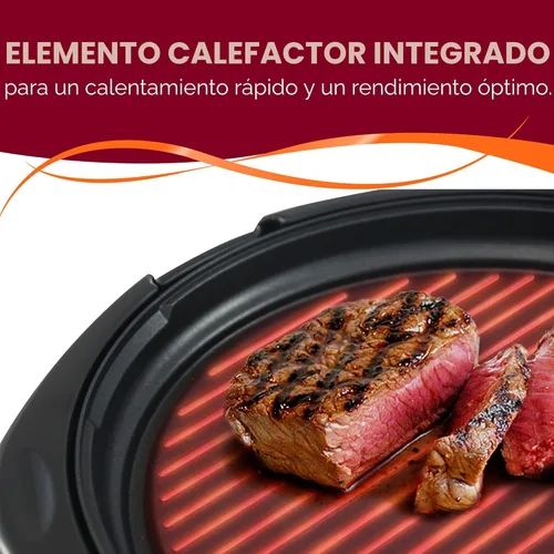 Miniatura 5 de Elite Gourmet EMG-980BX - Parrilla eléctrica redonda para interiores de 14 pulgadas, antiadherente, de calor rápido, tacto fresco, ideal
