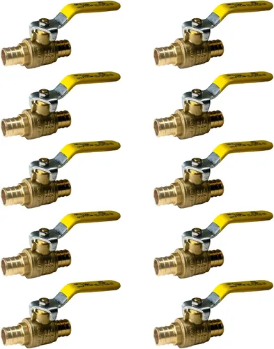 Miniatura 7 de XFITTING Válvula de bola Pex de 3/4 pulgadas, de puerto completo, de latón, 1 pieza
