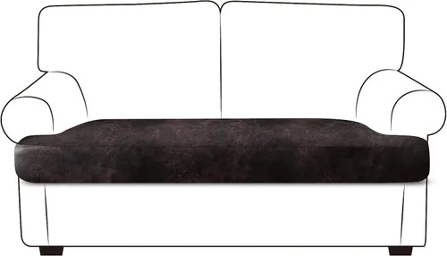 Miniatura 101 de ANARACHON Fundas de cojín de sofá con aspecto de cuero, juego de fundas de asiento de sofá, protector de muebles para sillón seccional, sofá biplaza