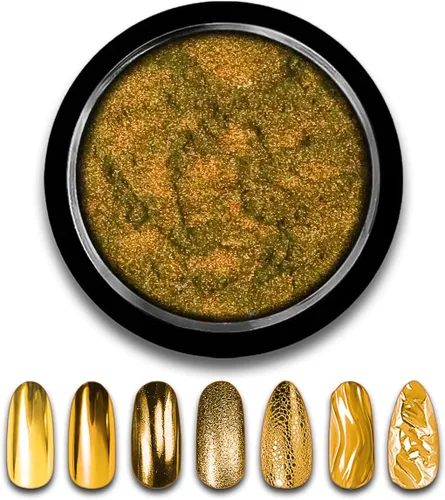 Miniatura 21 de Polvo de uñas cromado verde navideño, efecto espejo, polvo metálico, holográfico, brillantina, decoración de manicura, pigmento reflectante