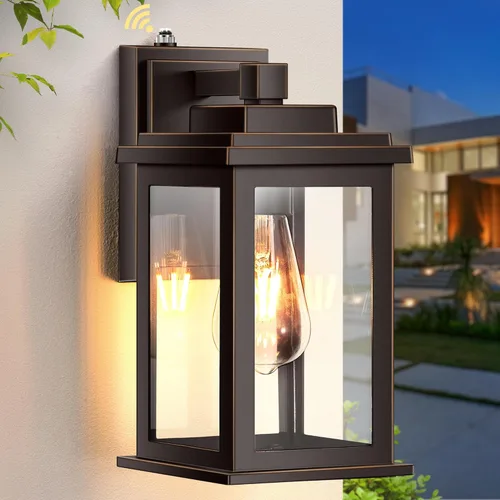 Miniatura 20 de VIANIS Luz negra grande con sensor de movimiento para exteriores de 15 pulgadas, aplique de iluminación exterior, iluminación exterior del atardecer