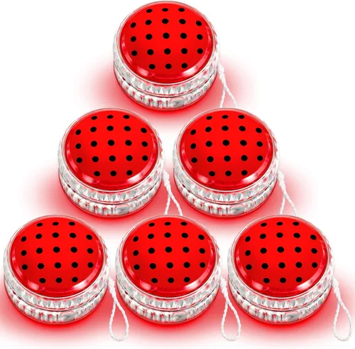 Miniatura 7 de Woanger Yoyo - 24 bolas de plástico con luz LED Yoyo para niños, adultos, principiantes, temática de cielo azul, decoración de fiesta de cumpleaños