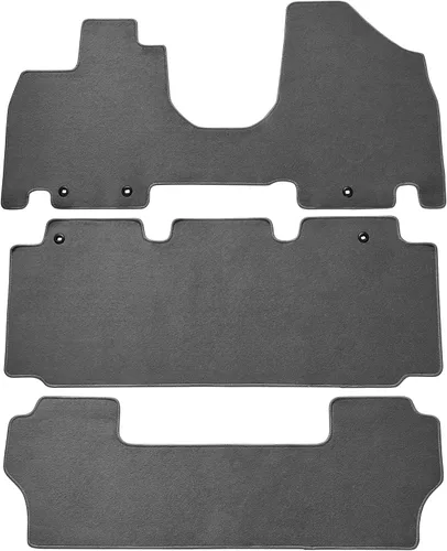 Miniatura 5 de IKON MOTORSPORTS, Alfombrillas compatibles con Honda Odyssey 2011-2017, alfombra de nailon negro delantera y trasera, juego de 3 piezas, 2012 2013