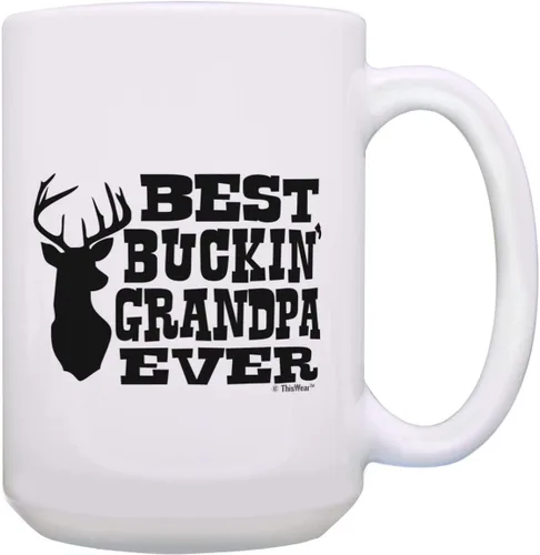 Miniatura 14 de ThisWear Grandpa Gifts Hunting Camo Best Buckin' Grandpa Ever Gift Taza de café de cerámica de 11 oz con asa