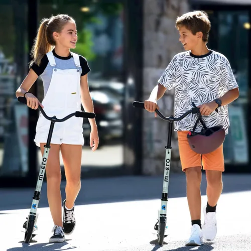 Miniatura 6 de Micro Kickboard - Patinete plegable Speed Deluxe, de 180 mm, 2 ruedas, con manillares ajustables, deslizamiento suave, silencioso, para adolescentes