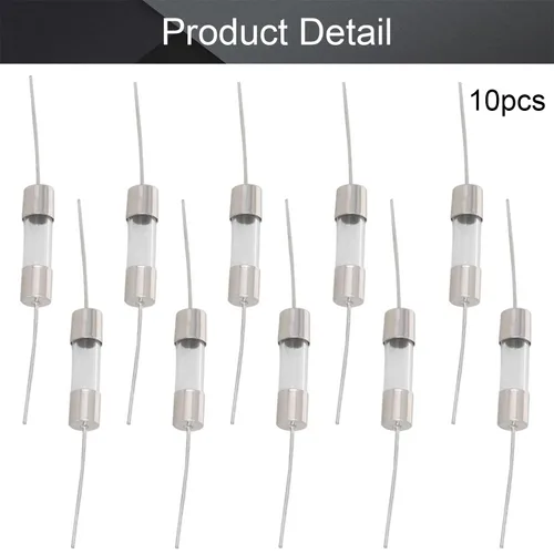 Miniatura 2 de Fielect Fusibles de tubo de vidrio axiales con cable de plomo de soplado lento de 0.197x0.787 in 2A 250V fusibles de retardo de tiempo