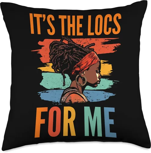 Miniatura 4 de Locs Afro Dreadlocks Love Natural Beauty Hair It's the Locs for Me Afro Hair - Almohada negra americana africana, 16 x 16 pulgadas, multicolor