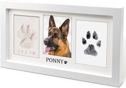 Miniatura 10 de Kit de marco de huella de pata MYPAWLETS, kit de huella de pata de perro/gato, arcilla suave para huellas de pata y almohadilla de tinta de toque