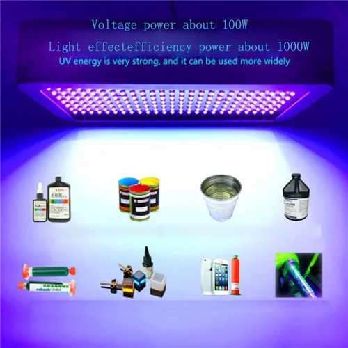 Miniatura 6 de Lámpara LED de curado UV 1000 W de alta potencia 395 nm 405 nm 365 nm impresión de tinta de pegamento UV verde aceite sin sombras luz de curado