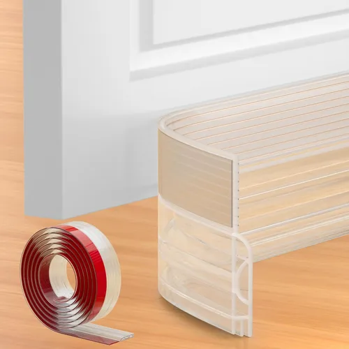 Miniatura 13 de Tope de Corriente de Puerta, Barrido de Puerta Ajustable para la Parte Inferior de la Puerta, Relleno de Espacio Bajo la Puerta para Puertas Blanco