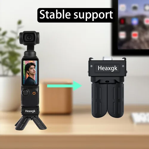 Miniatura 5 de Kit de trípode de liberación rápida para DJI Osmo Pocket 3, base de adaptador de carga de puerto de función completa tipo C para bolsillo 3