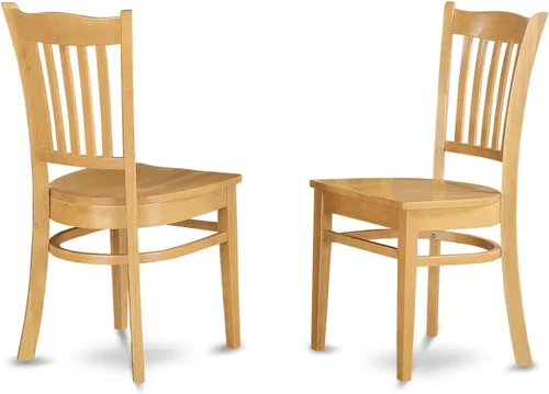 Miniatura 5 de East West Furniture GRC-BLK-W Groton - Sillas de comedor con respaldo de listones, sillas de cocina, juego de 2, color negro
