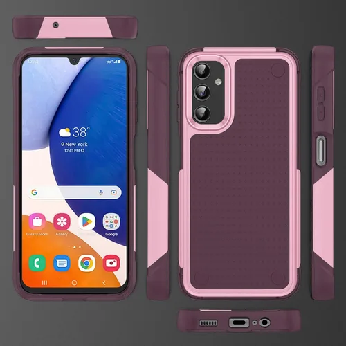 Miniatura 4 de Asuwish Funda protectora para Samsung Galaxy A14 5G con protector de pantalla de vidrio templado y accesorios de celda, protección de doble capa