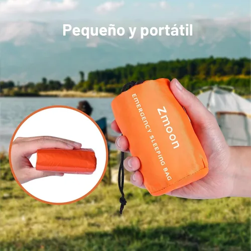 Miniatura 2 de Zmoon - Bolsa de dormir de emergencia, bolsa de supervivencia, impermeable y térmica portátil, sacos de vivac, bolsas de bivy, bolsa de dormir