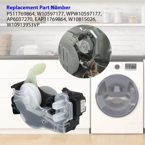 Miniatura 7 de W10913953 Actuador de cambio de arandela, reemplazo del actuador W10815026 para Whirlpool WTW4855HW0 WTW4855HW1 WTW4855HW2 WTW4900BW1 WTW4915EW0