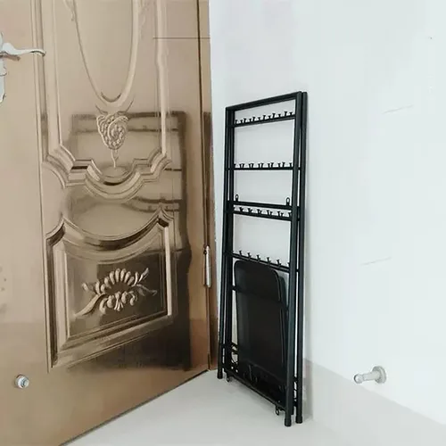 Miniatura 7 de Soporte plegable de metal de gran tamaño para paragüas, soporte para paragüas, oficina en casa, pasillo, almacenamiento con ganchos y bandeja Marrón