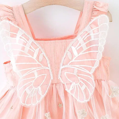 Miniatura 28 de Vestido tutú de verano para niñas pequeñas, sin espalda, vestido de princesa para fiesta de cumpleaños, vestido de verano con lazo floral