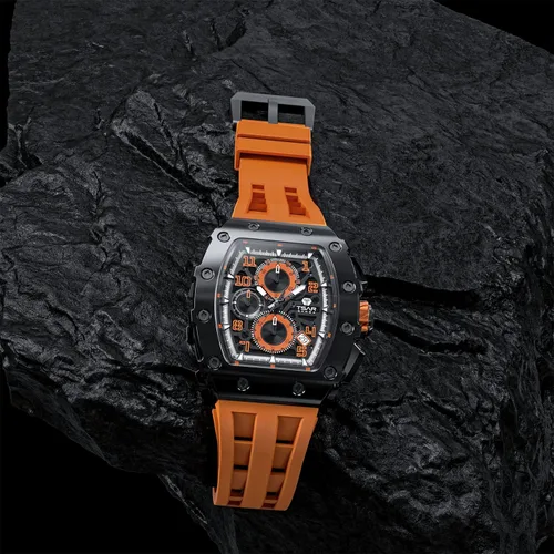 Miniatura 4 de Tsar Bomba - Reloj de lujo para hombre resistente al agua hasta 50 m sistema de movimiento de cuarzo japonés caja de acero inoxidable cristal
