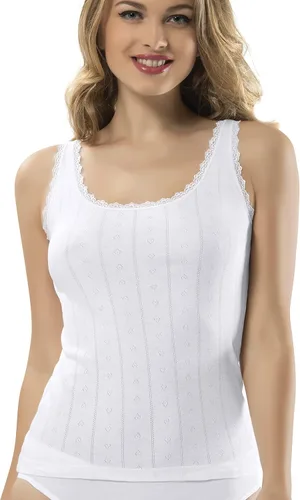 Miniatura 30 de VAVONNE Camiseta sin mangas tipo camisola para mujer, toda de algodón, aireada, suave y cómoda