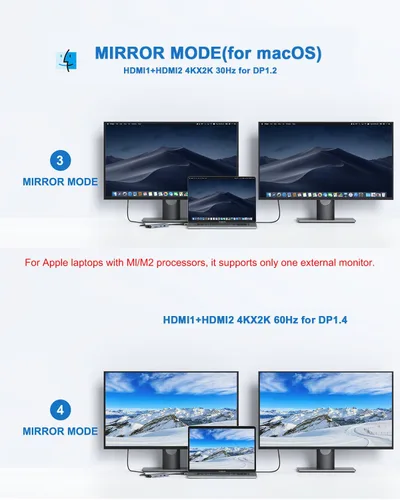Miniatura 5 de MacBook Pro - Estación de acoplamiento para MacBook Pro, adaptador HDMI para MacBook Pro, adaptadores USB C 9 en 1 para MacBook Pro Air Mac HDMI