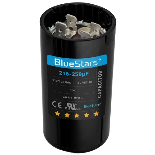Miniatura 42 de [[Listado UL] BlueStars 108-130 uF MFD 110-125 VCA voltios ±20% 50/60 Hz CD60 Condensador de arranque redondo AC Pieza de repuesto eléctrico