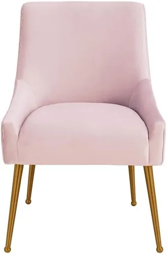 Miniatura 4 de Tov Furniture Beatrix - Silla auxiliar de comedor de terciopelo plisado (rubor)