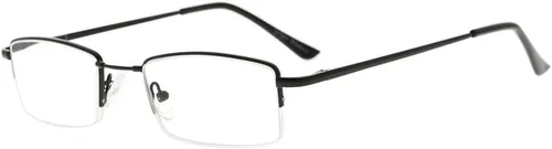 Miniatura 7 de Eyekepper Anteojos de lectura con bisagras de resorte con puente de titanio de memoria flexible para hombres y mujeres (negro, +0.50)