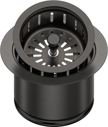 Miniatura 9 de Kitchen - Kit de brida de acero inoxidable con colador de cesta y tapón de drenaje para drenaje estándar de fregadero de 3 1/2 pulgadas, brida