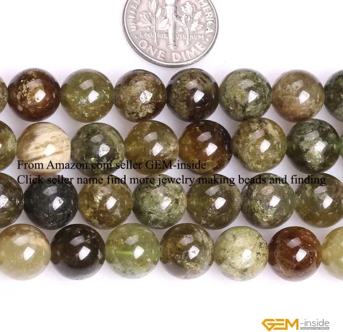 Miniatura 2 de Gem-Inside - Perlas sueltas naturales de Tsavorita de 0.394 in, hechas a mano para mujeres