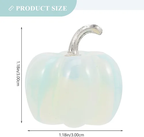 Miniatura 2 de Calabaza decorativa de cristal de cristal: figura de calabaza soplada a mano, adorno de cristal, centros de mesa de calabaza, cosecha de otoño