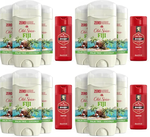 Miniatura 11 de Old Spice Desodorante para hombre madera sin aluminio con sándalo, 3.0 onzas, paquete de 3 con gel de baño Swagger tamaño viaje