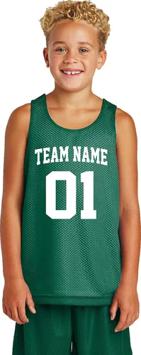 Miniatura 16 de Custom Basketball Jersey Youth Sizes Add Your Team, Name, & Number Unisex
