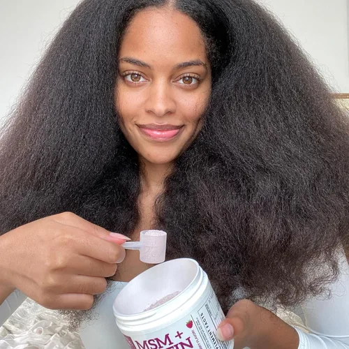 Miniatura 5 de Qhemet Biologics MSM + Biotin - Mezcla de bebida nutritiva para el cabello, vitaminas en polvo para apoyar un volumen exuberante, sílice de bambú