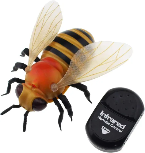 Tipmant Realista RC Honey Bee Toys IR Control Remoto Abeja Insecto Vehículo Eléctrico Animal para Gato Perro Niños Regalos de Cumpleaños