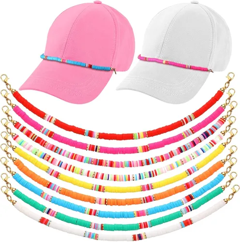 Miniatura 17 de Geyoga 9 unidades de cadenas para sombrero de camionero, dijes de sombrero de camionero para mujeres y hombres, decoración de billetes, cadena