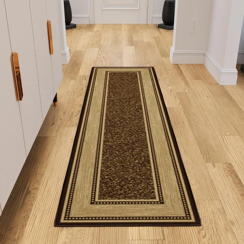 Miniatura 9 de Ottomanson Alfombra de pasillo de 1 pies 10 pulgadas x 6 pies, alfombra de cocina con parte trasera de goma antideslizante para área del fregadero