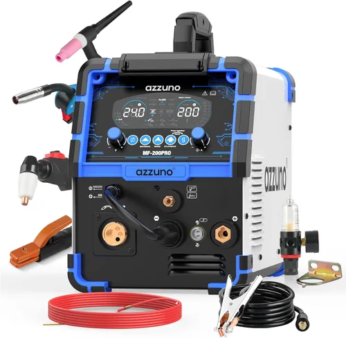 Miniatura 9 de AZZUNO Máquina de soldadura MIG 110V/220V, 155Amp 5-en-1 Gas MIG/aluminio MIG/flujo sin gas MIG/Lift TIG/Stick máquina de soldar, soldador