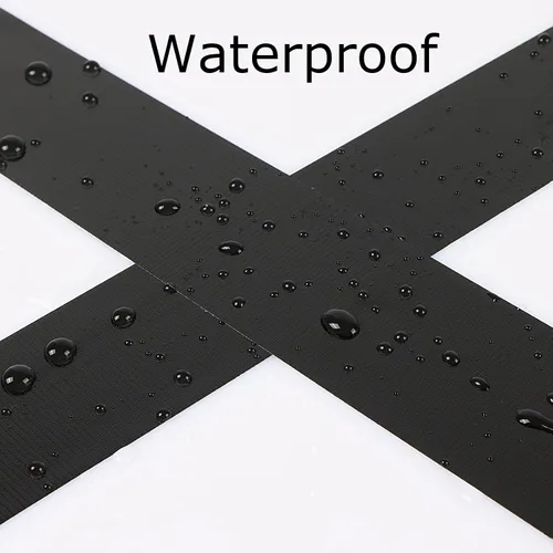 Miniatura 7 de Paquete de 12 cintas adhesivas negras resistentes al agua, sin residuos, longitud total, 240 yardas x 1.88 pulgadas x 9 mil, cinta adhesiva negra