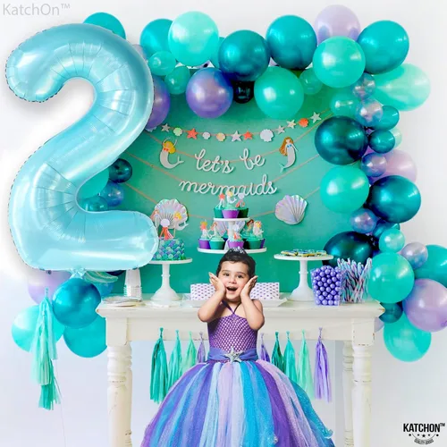 Miniatura 8 de KatchOn Globo Gigante de Color Azul Claro Número 2 - 40 Pulgadas Globo Azul Claro Número 2 Dos Decoraciones Geniales de Cumpleaños para Niño