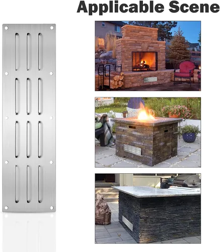 Miniatura 2 de Stanbroil - Panel de ventilación de acero inoxidable para accesorio de parrilla, 15" x 4-1/2