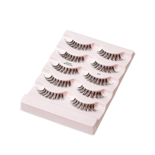 Miniatura 3 de i•ENVY Pestañas postizas y adhesivo para pestañas Demi Wispies, pestañas naturales, 5 pares, pestañas falsas (transparentes)